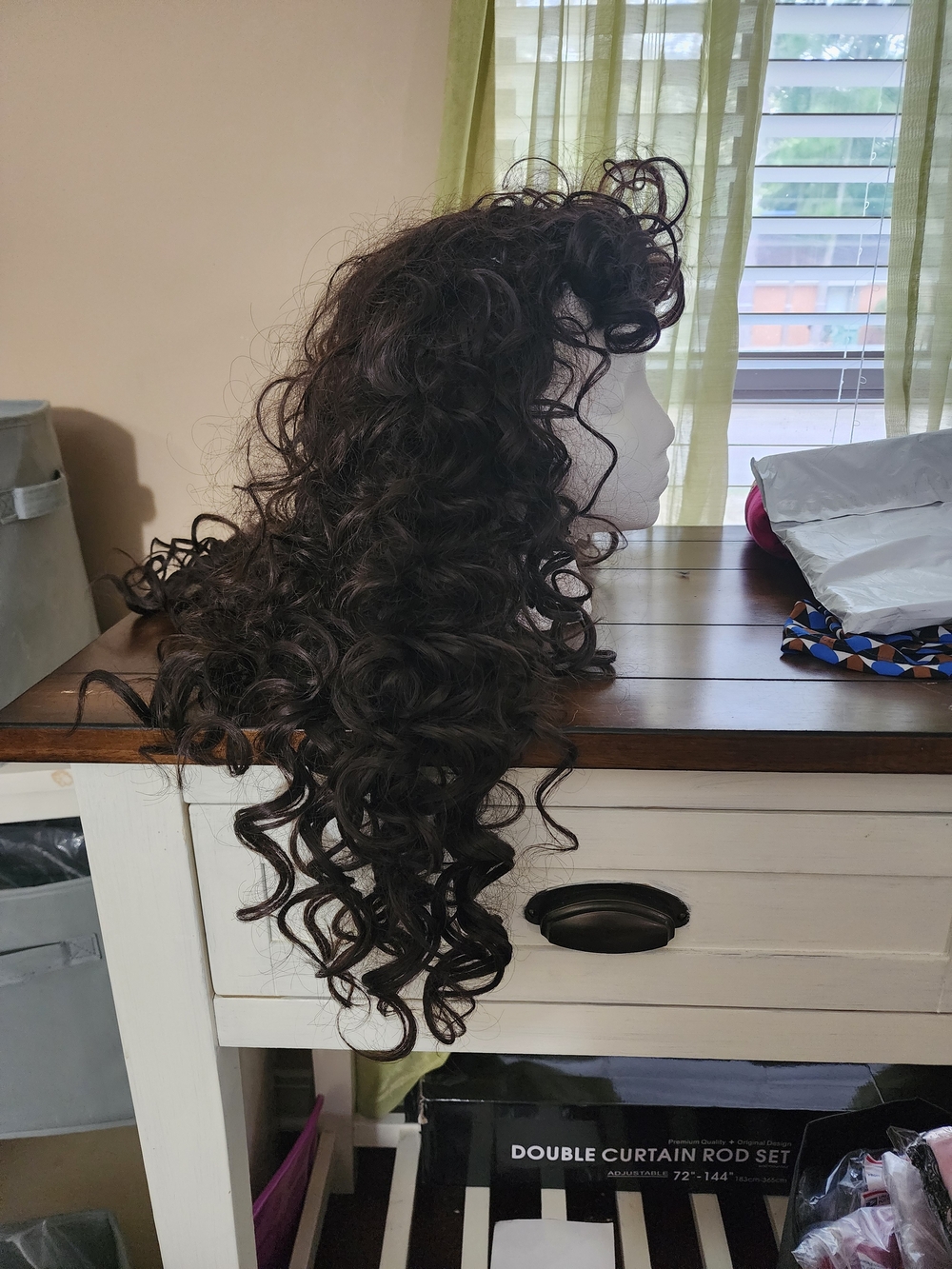 Long Dark Brown Curly Women's Wig with Natural Bounce